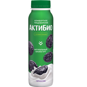 Йогурт питьевой АктиБио чернослив 1,5% БЗМЖ, 260г