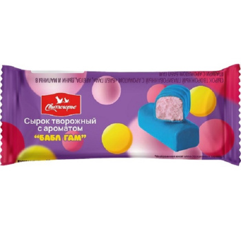 Сырок творожный Свитлогорье 16% 40г с ароматом Бабл Гам БЗМЖ