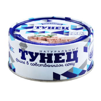 Тунец полосатый филе в собственном соку, Ультрамарин, 185г