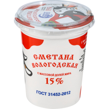 Сметана Северное молоко 15% БЗМЖ, 400г
