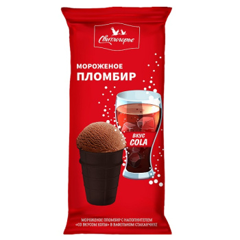 Мороженое пломбир Свитлогорье 95г со вкусом колы БЗМЖ
