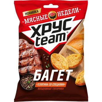 Сухарики Хрустим Багет Телятина со специями, 60г