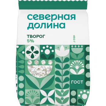 Творог Северная Долина 5%, 450г