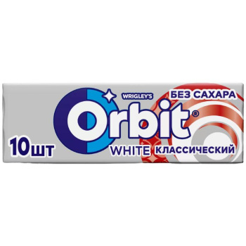 Жевательная резинка Orbit White вкус Классический без сахара, 13,6г