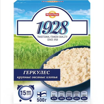 Хлопья овсяные Геркулес MyllynParas 500г