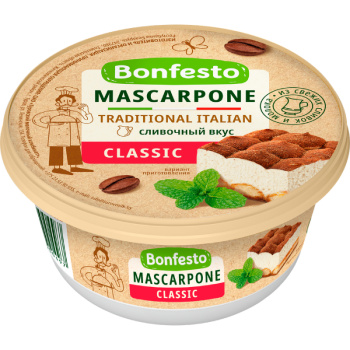 Сыр Bonfesto Маскарпоне мягкий 78% БЗМЖ, 250г
