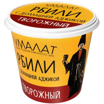 Сыр творожный мягкий Рбили с аджикой Умалат 60% БЗМЖ, 130г 