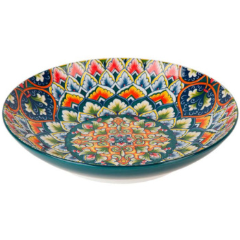 Тарелка_Arabesque_зеленый_21_5см_2см_0860211