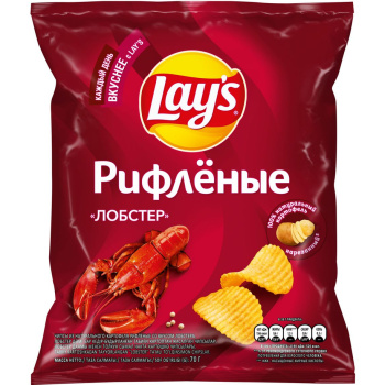 Чипсы Лейс Рифленые Лобстер 70г
