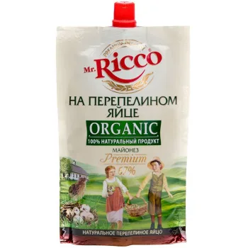 Майонез Mr.Ricco Перепелиное яйцо 67%, 220мл