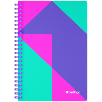 Бизнес-тетрадь A5 Berlingo Neonometry в клетку на силиконовом гребне 80 листов