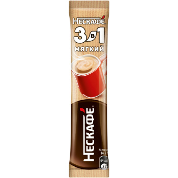 Кофе Nescafe мягкий 3 в 1 растворимый, 14.5г