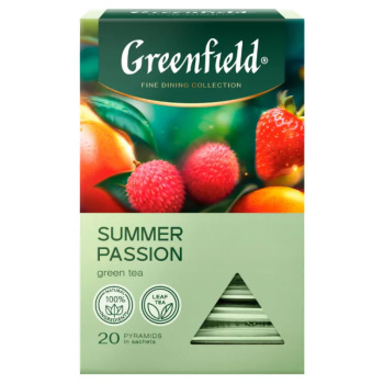 Чай Гринфилд Samma Passion зелёный 20 пирамидок 