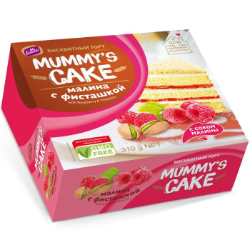 Торт Konti Mummy's cake малина-фисташка, 310г