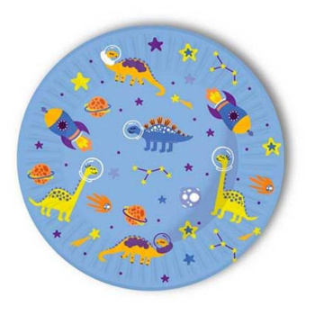 Бумажные тарелки Динозавры, 6 штук, 23 см