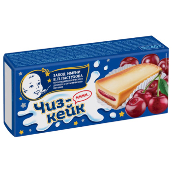 Пирожное Чизкейк с вишневым наполнителем Пастухов, 40г