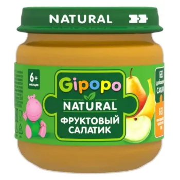 Пюре Gipopo фруктовый салатик для детского питания, 80г