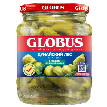 Огурцы GLOBUS с можжевельником, 500мл
