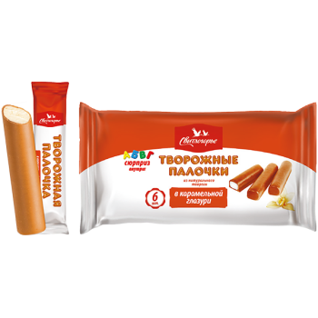 Сырок творожный Свитлогорье в карамельной глазури с ванилином 23% БЗМЖ, 180г