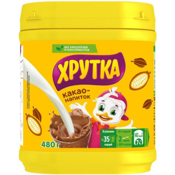 Какао растворимый Хрутка 480г шоколад банка