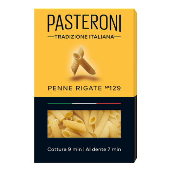 Макароны Перья рифленые №129, Pasteroni, 400г