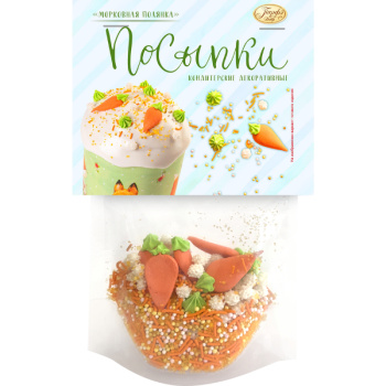 Посыпки декоративные фигурные, морковная поляна, 58г