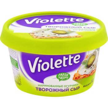 Сыр творожный Карат Виолетта с огурцами и зеленью 70% БЗМЖ, 140г