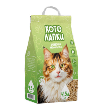 Наполнитель КОТОЛАПКИ древесный 4,5л