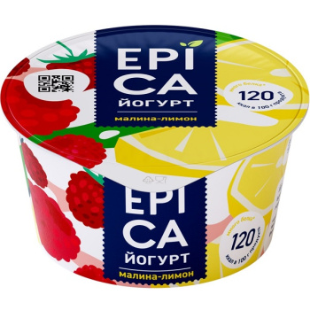 Йогурт Epica малина-лимон 4,8%, 130г