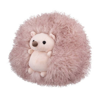 Мягкая игрушка Ёжик, искусственный мех, розовый, 28см