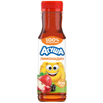 Лимонадик Агуша 300мл яблоко-клубника-арония-шиповник