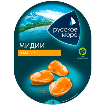 Мясо мидии чилийской в растительном масле Классик Русское море, 180г