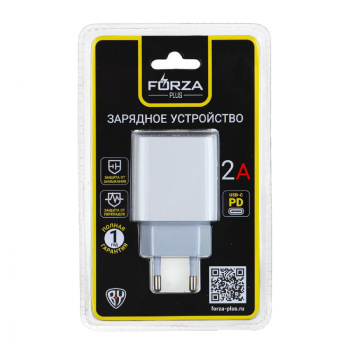 Сетевое зарядное устройство Type-C, 2А, 5В, FORZA 