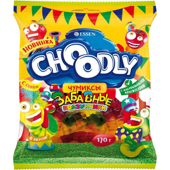 Мармелад жевательный Choodly Забавные ползунчики, 170г