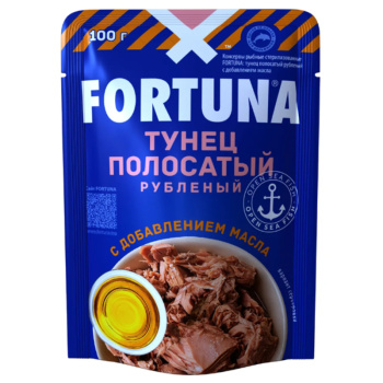 Тунец Fortuna в масле рубленый, 100г 