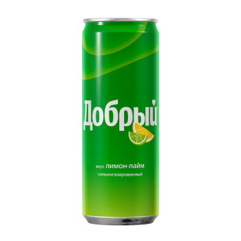 Напиток Добрый лимон-лайм газированный, 0,33л 