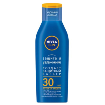Лосьон Nivea солнцезащитный Защита и увлажнение SPF 30, 100мл