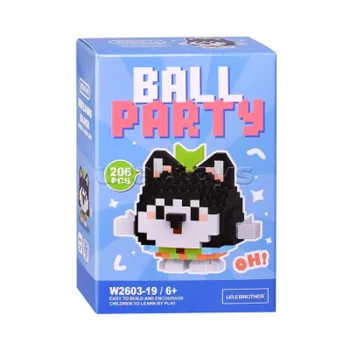 Конструктор Ball Party, хаски-круглик, 206 деталей