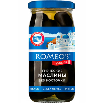 Маслины Romeo's Delights греческие Гигант без косточки, 340г