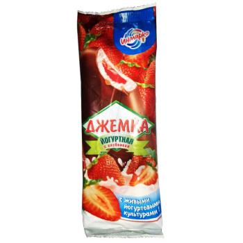 Эскимо Джемка йогуртовое с клубничным джемом