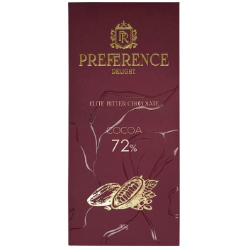 Шоколад горький Preference Delight элитный 72%, 90г