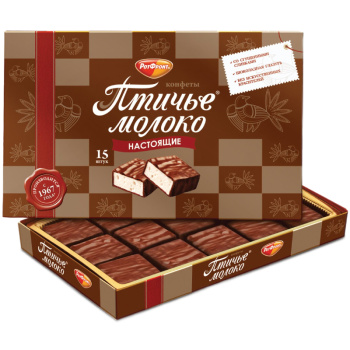 Набор конфет Птичье молоко Сливочно-ванильные Рот Фронт, 200г