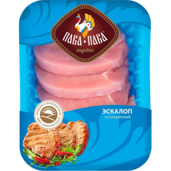 Эскалоп индейки охлажд 600г Пава Пава
