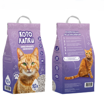 Наполнитель КОТОЛАПКИ комкующийся 10л (бентонит)