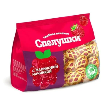Печенье сдобное Спелушки, с малиновой начинкой, 330г