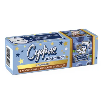 Суфле молочное В.П.Пастухов черника 17%, 50г
