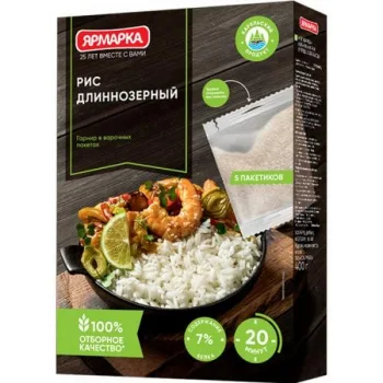 Рис длиннозерный отборный Ярмарка, 400г