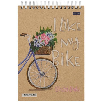 Блокнот SketchBook My bike А5, крафт бумага, 170г.м2, без линовки, 32л