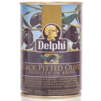 Маслины Delphi Superior без косточки в рассоле, 400г 
