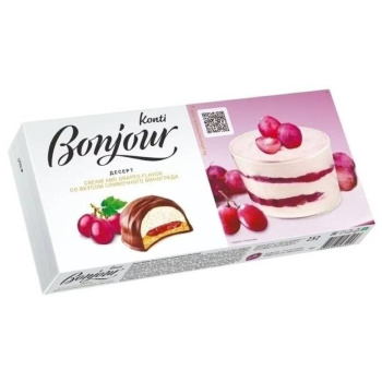 Десерт Бонжур со вкусом сливочного винограда, 232г